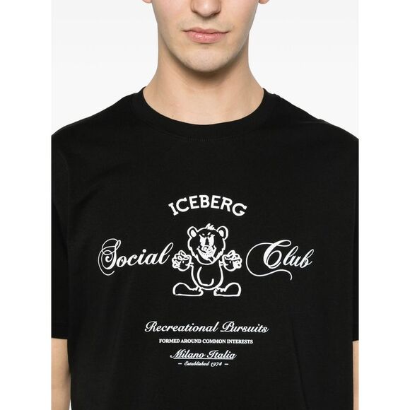 Iceberg Black T-Shirts & Vests - T-Shirts Men